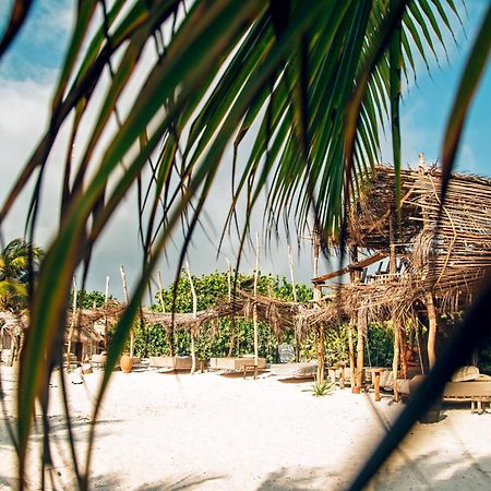 Ikal Tulum Hotel ภายนอก รูปภาพ A beach hut at the resort