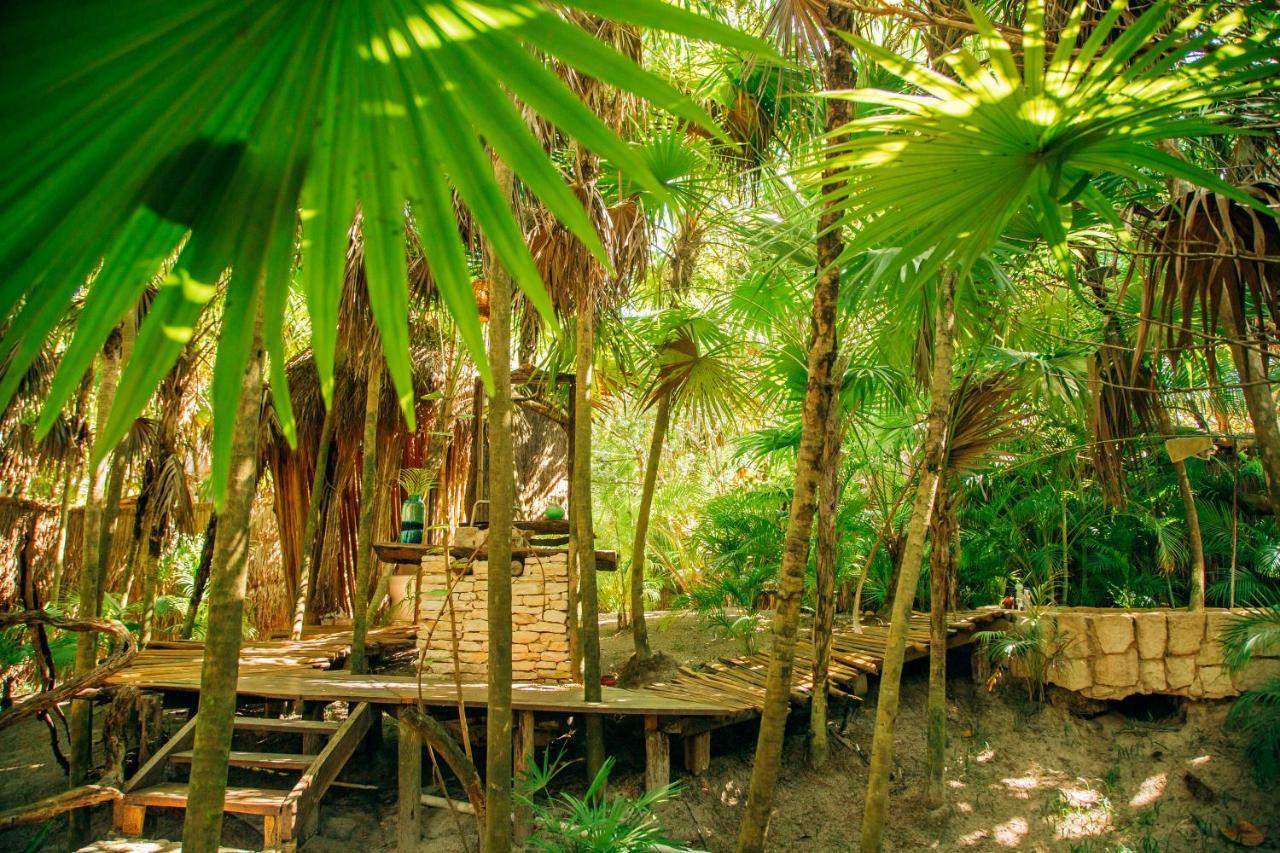 Ikal Tulum Hotel ภายนอก รูปภาพ A traditional house in the Solomon Islands